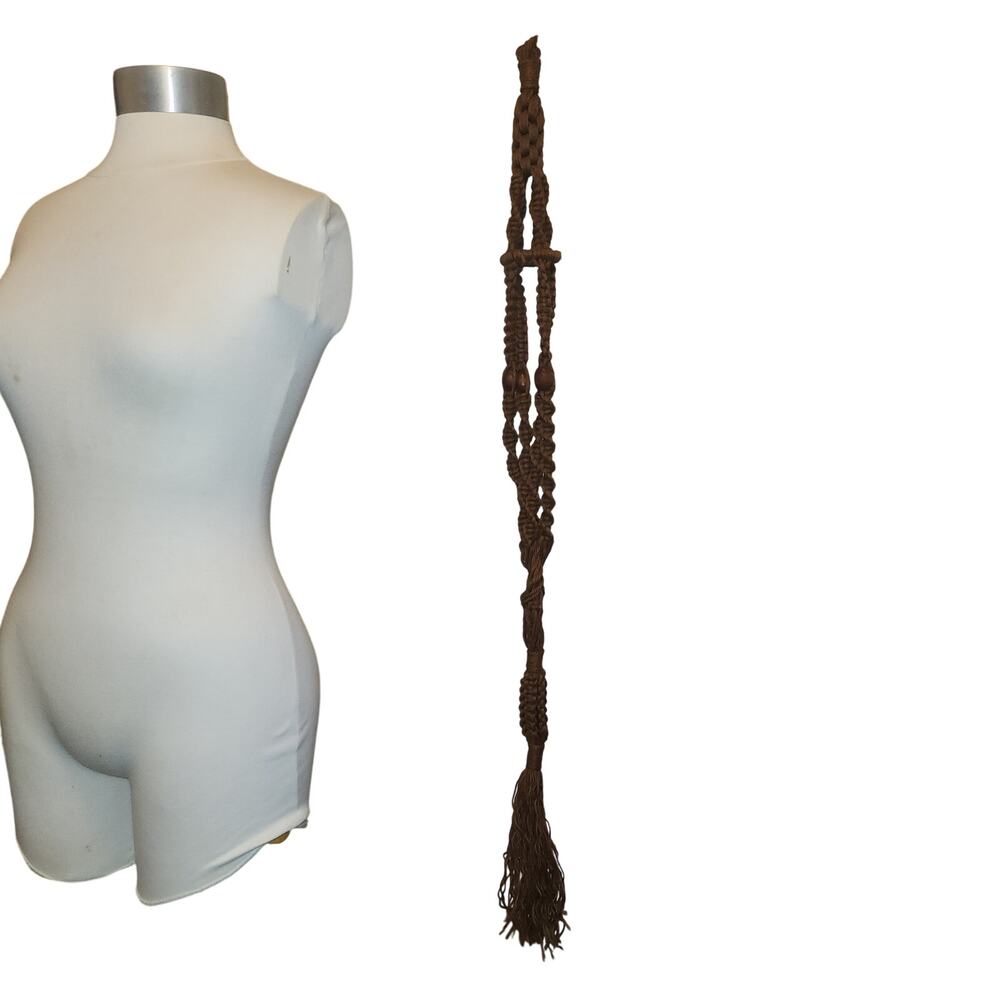 Vintage 70" Macramé Plant Hanger